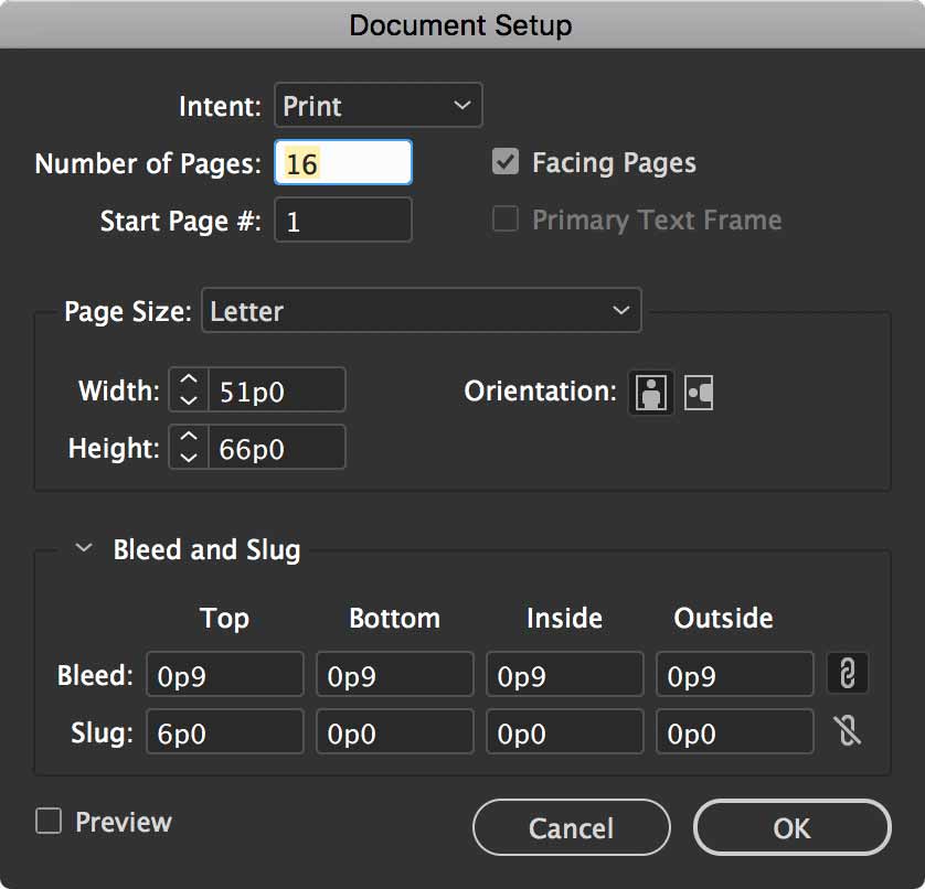indesign-document-setup