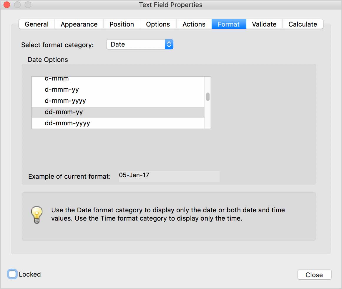 field-formats