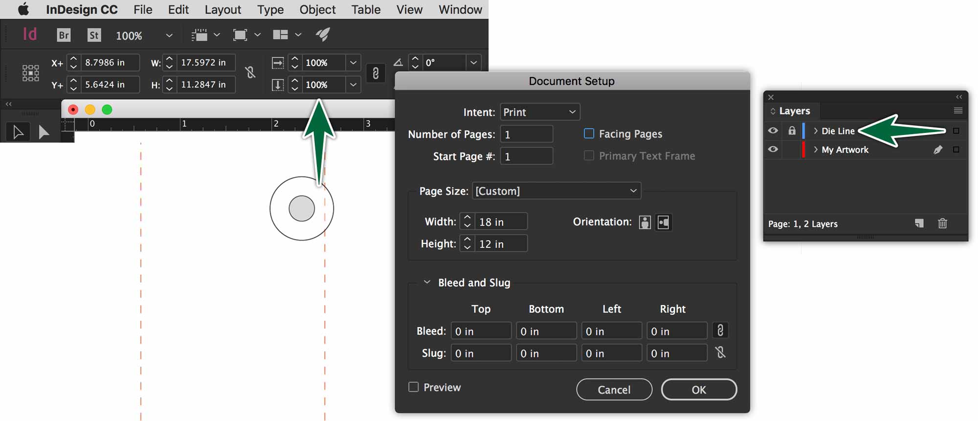 dielines-document-setup