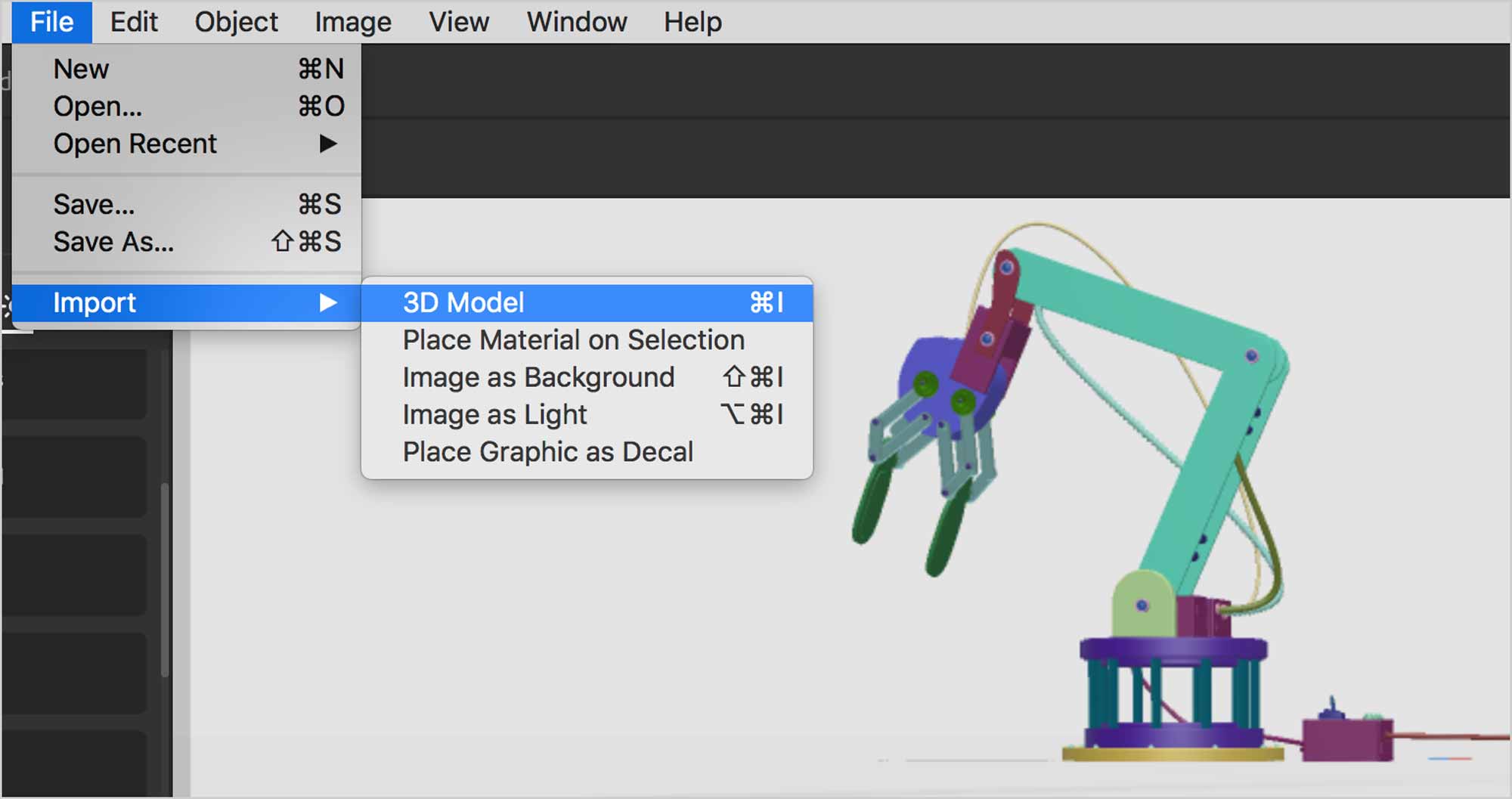 adobe dimension import 3d model