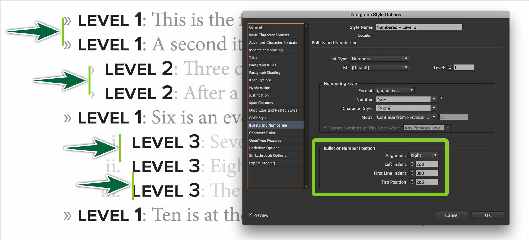 Change bullet style indesign