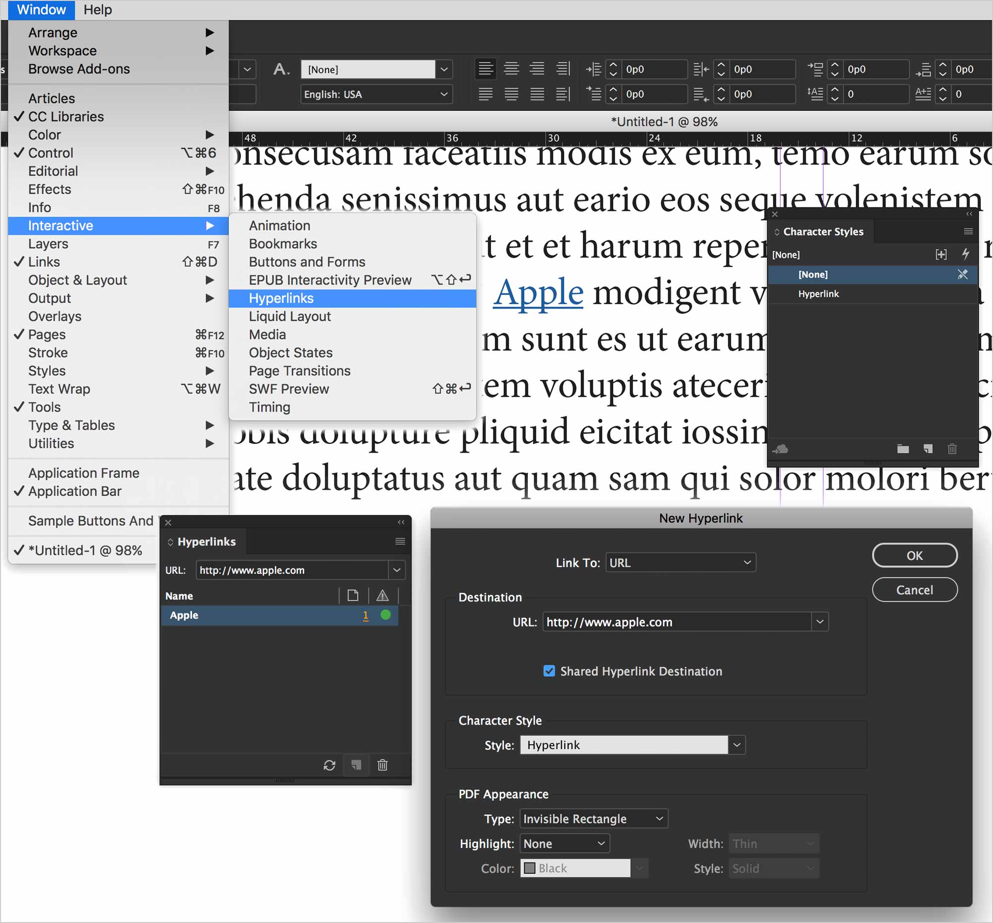 indesign-create-hyperlinks