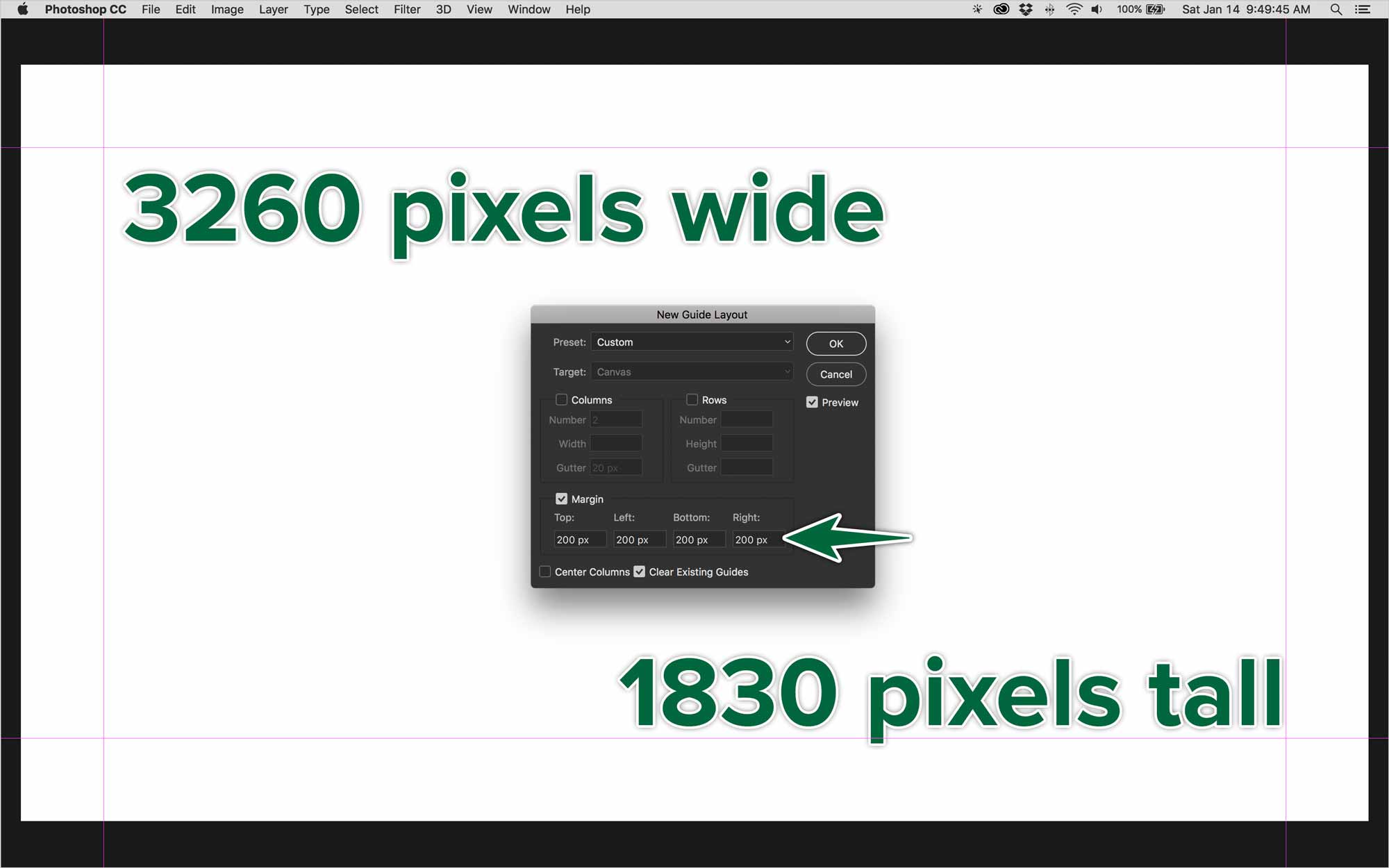 pdf presentation width