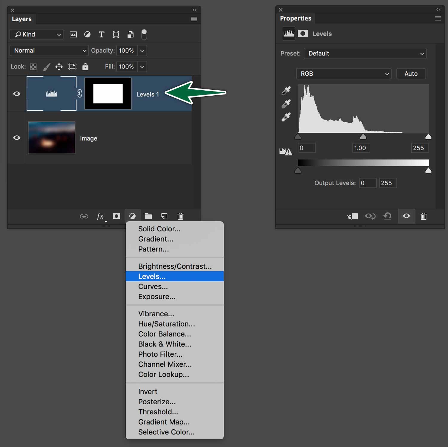 photohsop-adjustment-layers-panels