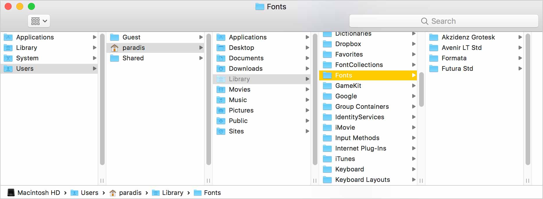 fonts-folder-location